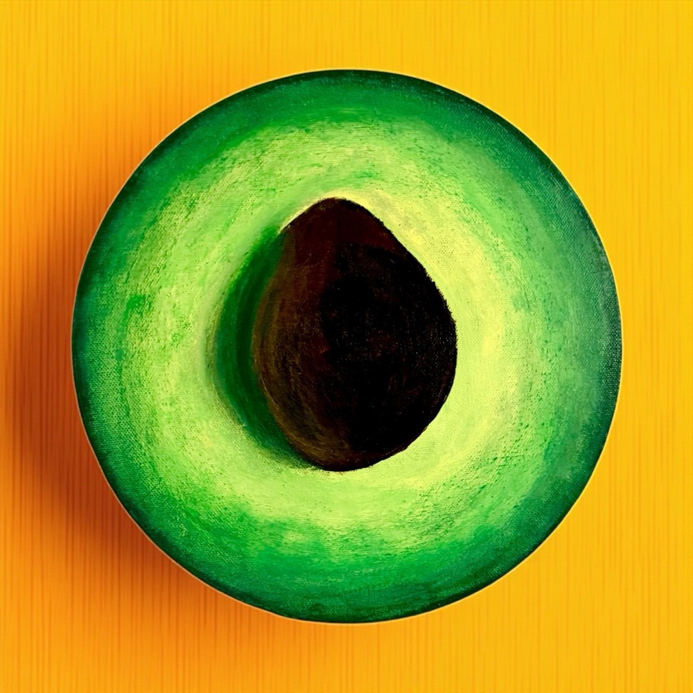 Vibrant Green Avocado Wall Art